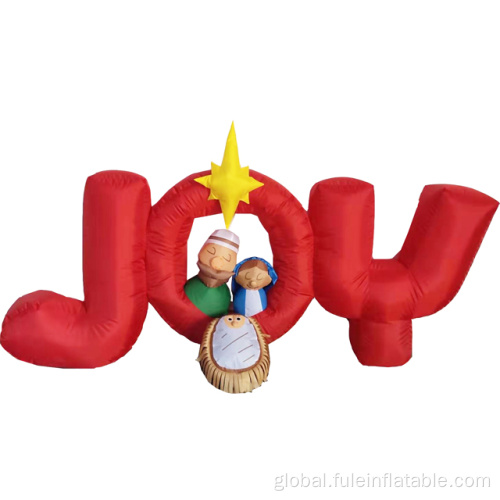 China Christmas inflatable JOY Nativity for decoration Factory